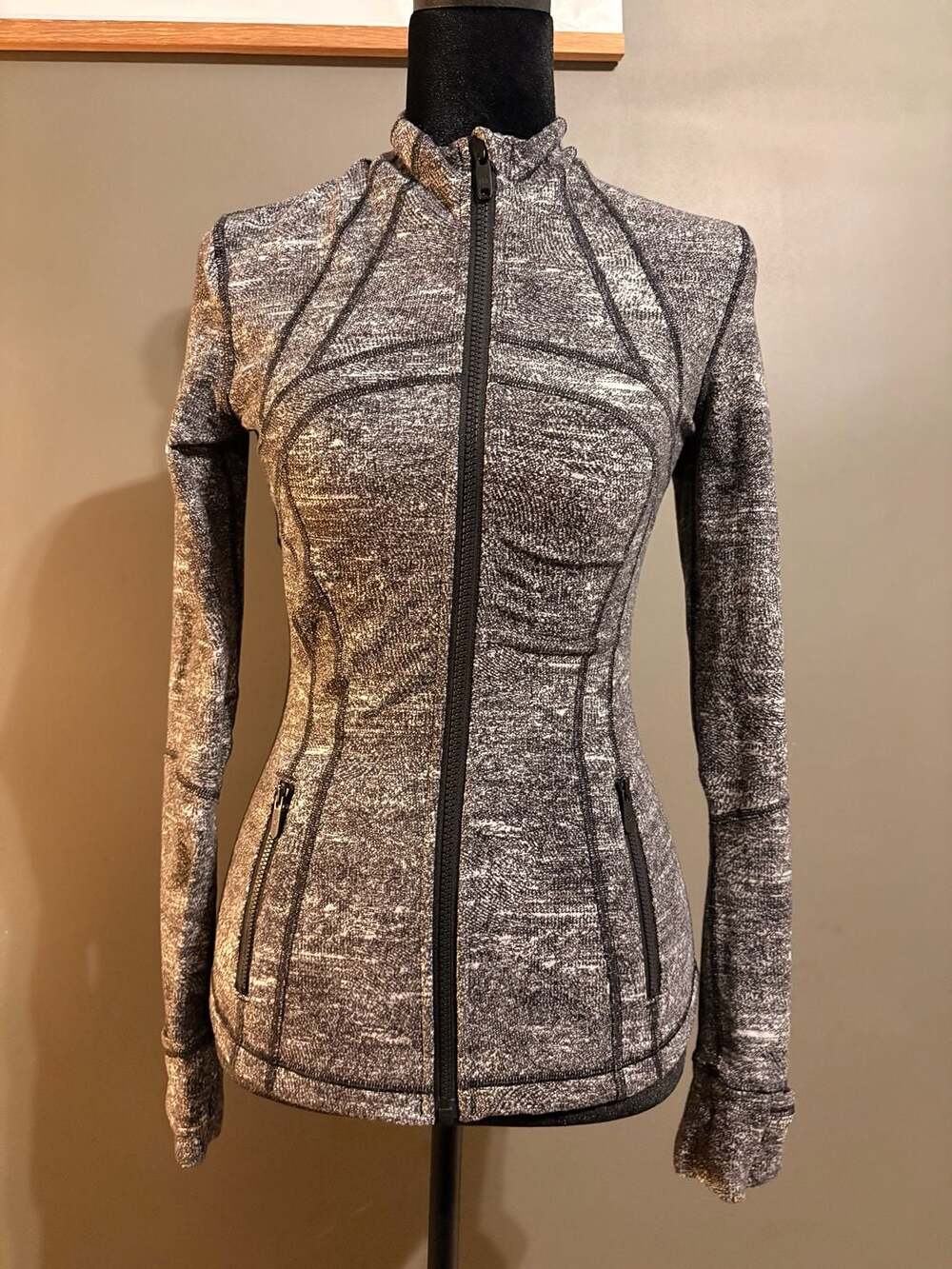 Lululemon Define Jacket in Rush Jacquard Black White